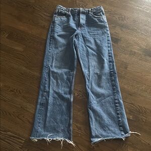 Classic High-Rise Wide Leg Women's Jeans - Light Blue